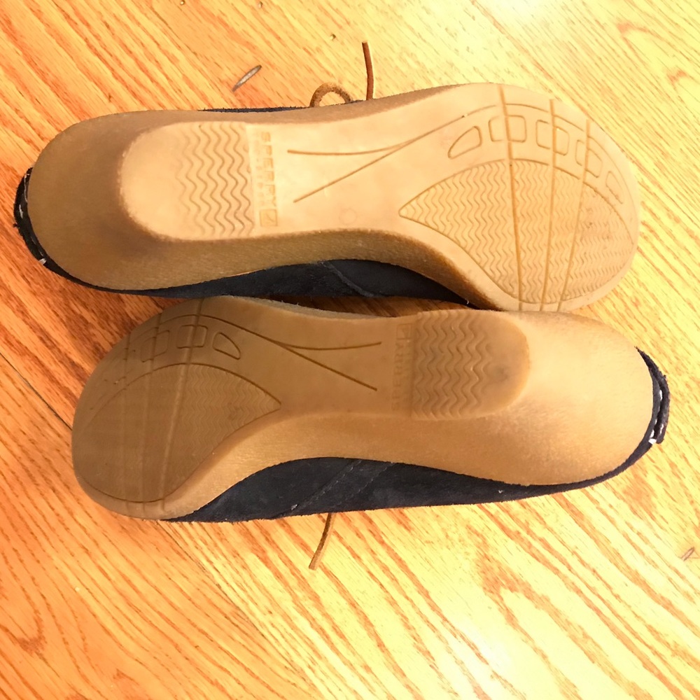 Sperry Suede Wedge, Navy - Picture 5 of 5